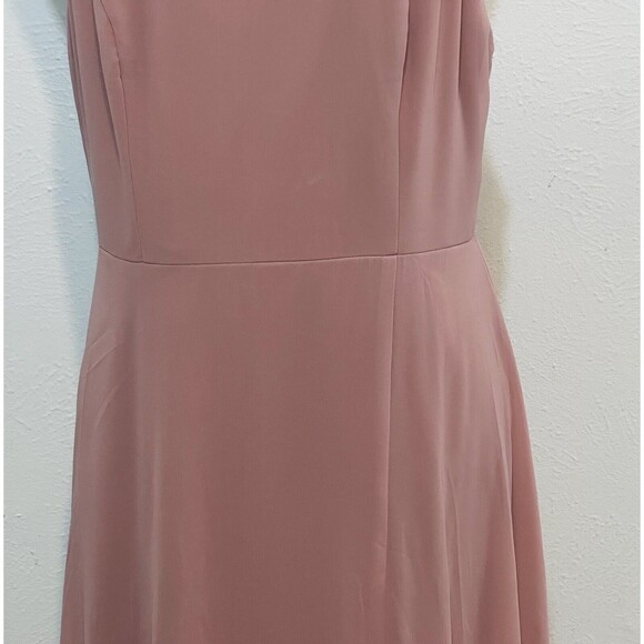 Lovely Lela Size 12R Desert Rose Sleeveless High Neck Chiffon Gown Formal - Picture 4 of 14